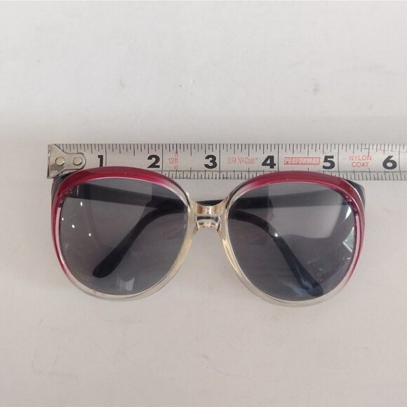 Vintage 80s Jaclyn Smith? France Sunglasses Ombre Oversized FRAMES ONLY - Picture 7 of 10